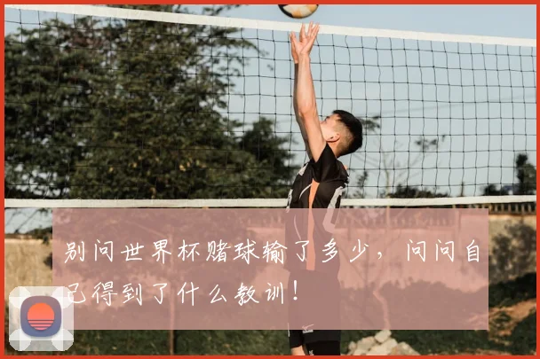别问世界杯赌球输了多少，问问自己得到了什么教训！
